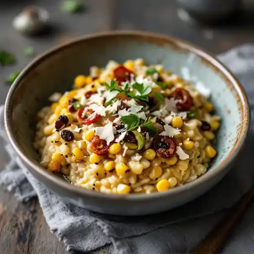 Charred Corn & Buttered Leek Risotto