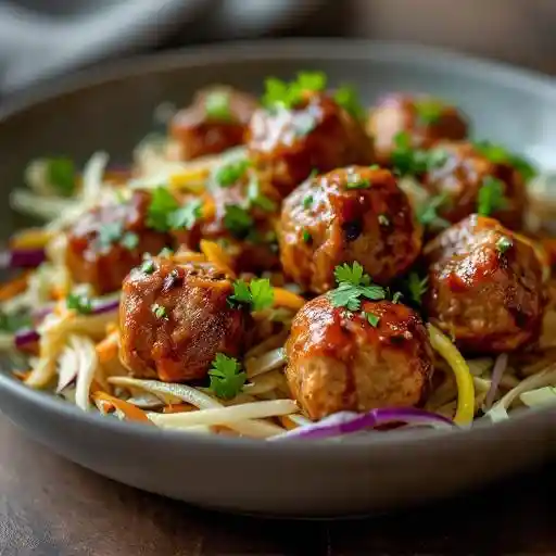 Thai Glazed Vegan Meatballs