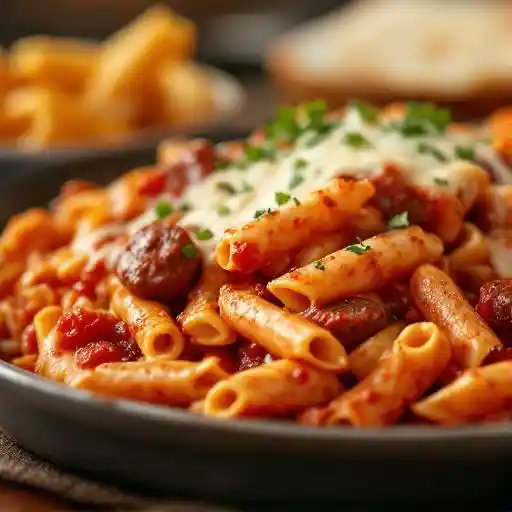 Spicy Baked Ziti with Italian Sausage