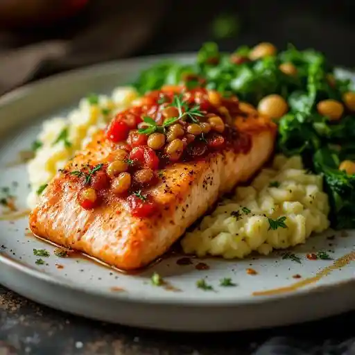 Tomato Jam Crusted Salmon