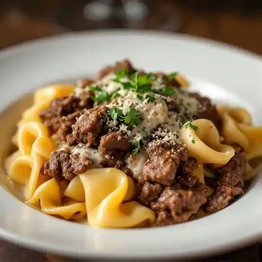 campanelle & braised beef ragu bianco