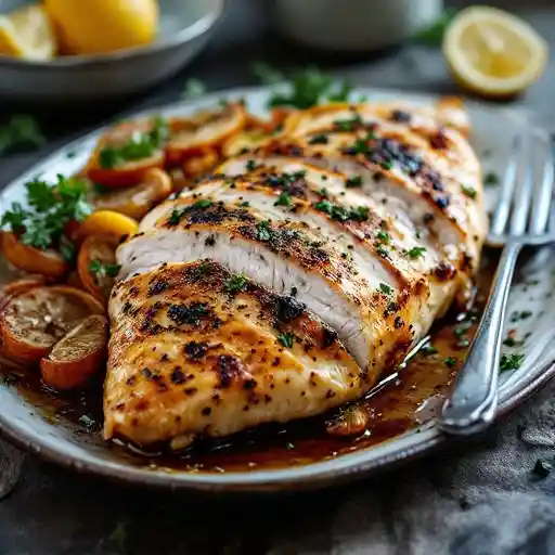 LEMON HERB ROASTED AIRLINE CHICKEN BREAST