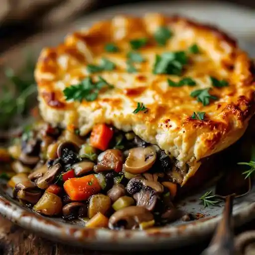 MUSHROOM POT PIE (v)