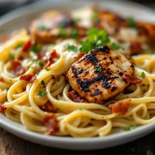 BLACKENED CHICKEN CARBONARA