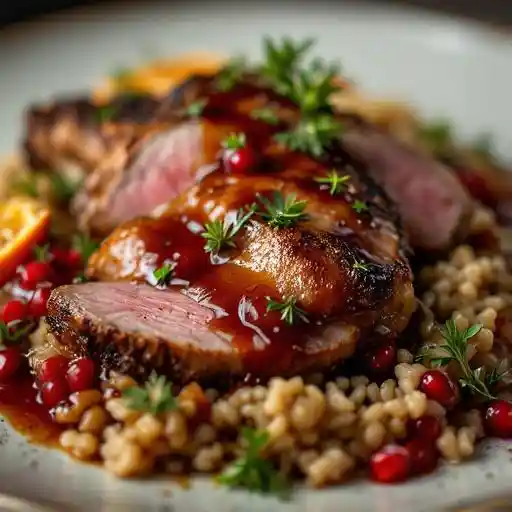 Roasted Rohan Duck Breast and Confit'd Thigh