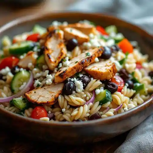 Orzo Pasta Salad with Chicken