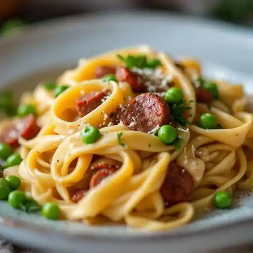 Fettuccine Vodka con Salsiccia