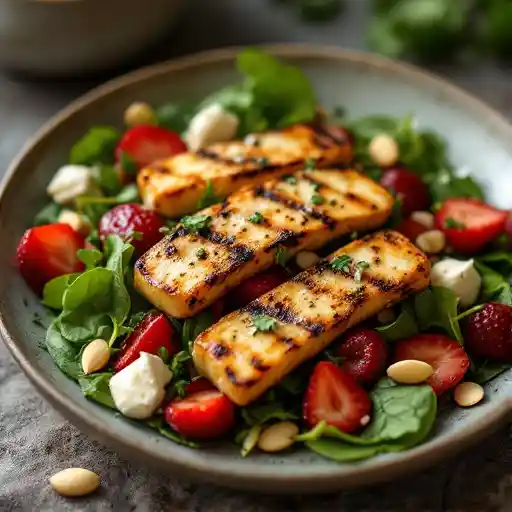 Grilled Halloumi Salad