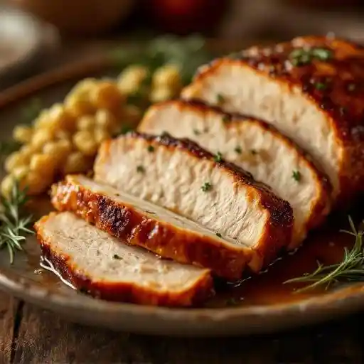 Maple-glazed Roast Turkey Breast (sliced)