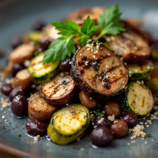 grilled zucchini + black turtle bean