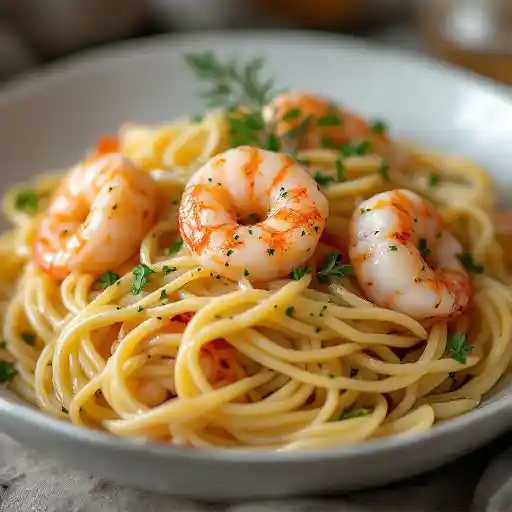 Capellini with Lemon Garlic Sauce