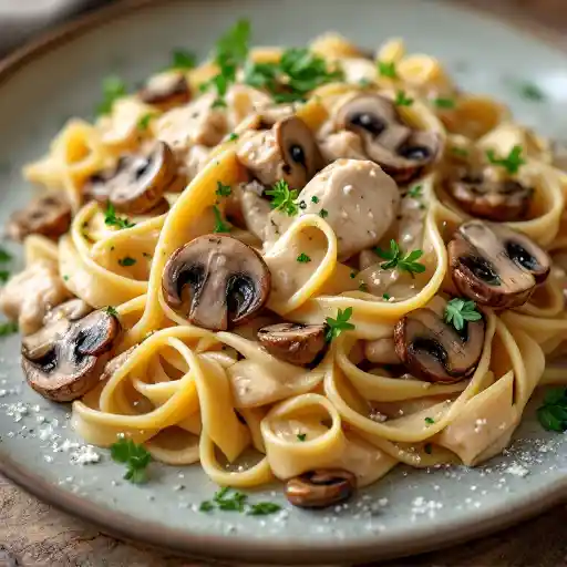 CHICKEN & MUSHROOM TAGLIATELLE
