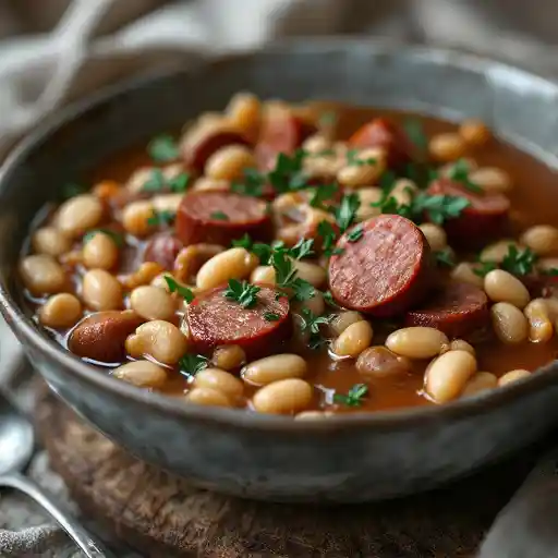 TUSCAN SAUSAGE, WHITE BEAN STEW