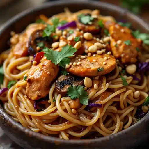 SPICY PEANUT CHICKEN NOODLES
