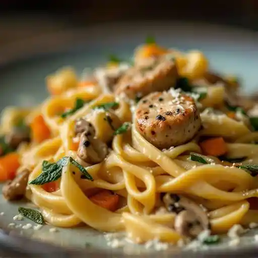 Chicken Sausage Fettuccine