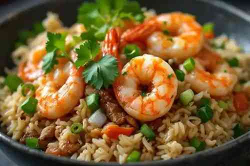 thai fried rice recipe served on a plate, by Pekin the Chef