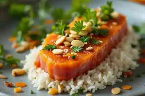 Vegan Tuna Supreme recipe served on a plate, by Pekin the Chef