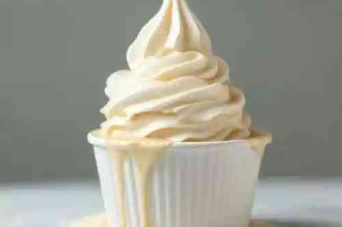 Soft Serve Vanilla Ice Cream recipe served on a plate, by Pekin the Chef