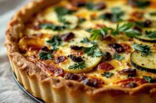 QUICHE OF THE DAY recipe served on a plate, by Pekin the Chef