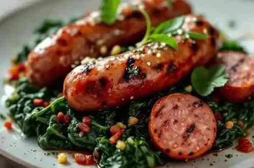 Salsiccia alla Griglia recipe served on a plate, by Pekin the Chef
