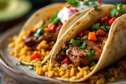 Dos Amigos recipe served on a plate, by Pekin the Chef