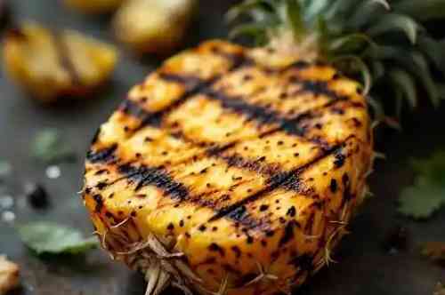 Abacaxi Assado recipe served on a plate, by Pekin the Chef