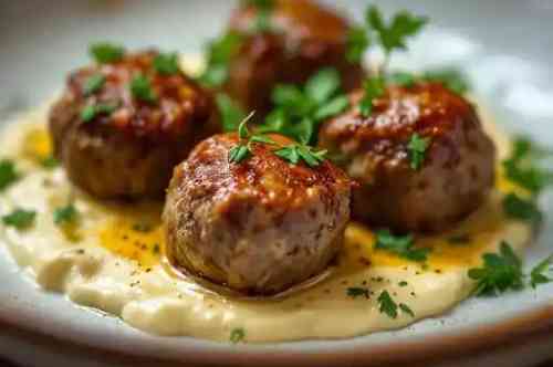 ALBÓNDIGAS recipe served on a plate, by Pekin the Chef