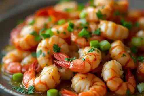 Crawfish Scampi Appetizer recipe served on a plate, by Pekin the Chef