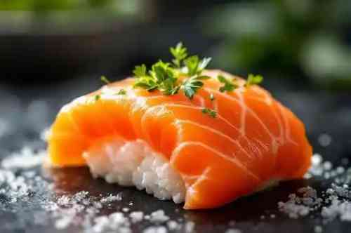 Sake Maki recipe served on a plate, by Pekin the Chef