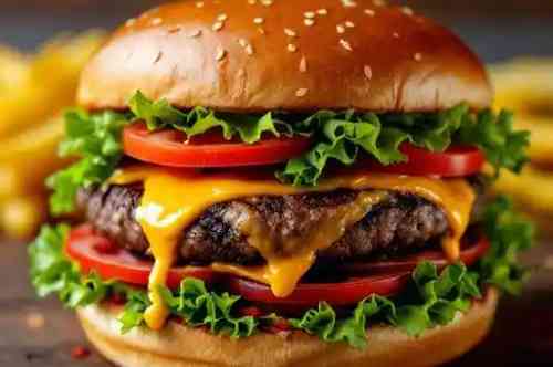 George’s Burgers recipe served on a plate, by Pekin the Chef