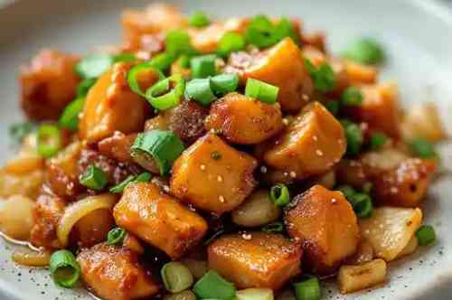 Ginger Duck recipe served on a plate, by Pekin the Chef