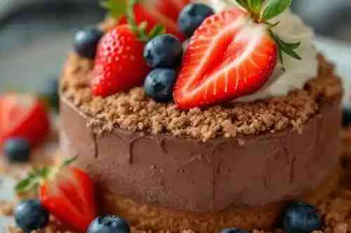 Chocolate Mousse recipe served on a plate, by Pekin the Chef