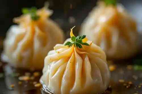 Foie Gras Dumplings recipe served on a plate, by Pekin the Chef