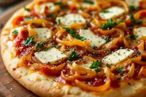 #8 - Fugazzetta recipe served on a plate, by Pekin the Chef