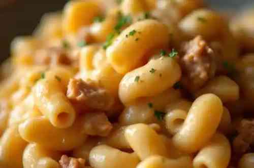 Dirty Mac & Cheese recipe served on a plate, by Pekin the Chef