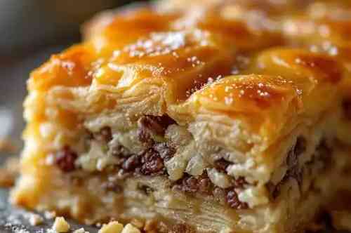 Baclava recipe served on a plate, by Pekin the Chef