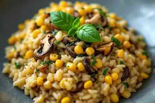 organic carnaroli risotto recipe served on a plate, by Pekin the Chef