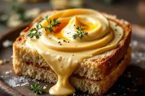 Mayonnaise recipe served on a plate, by Pekin the Chef